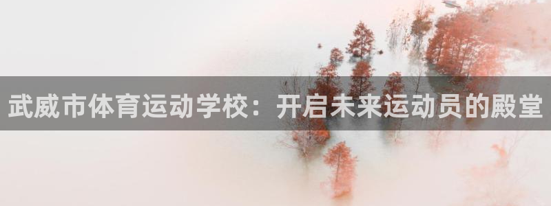凯发官网下载招商电话号码是多少：武威市体育运动学校：开启未来